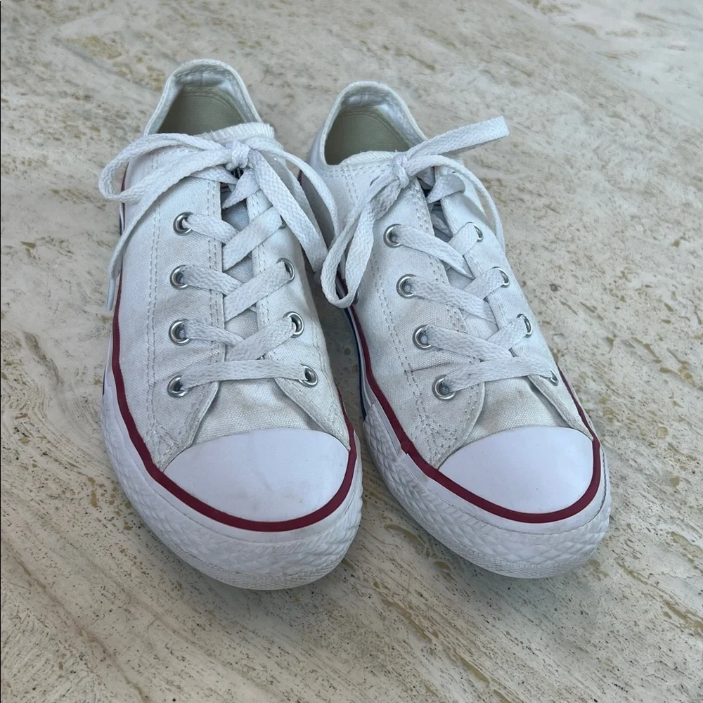 Converse All Star white size 3 Youth sneakers